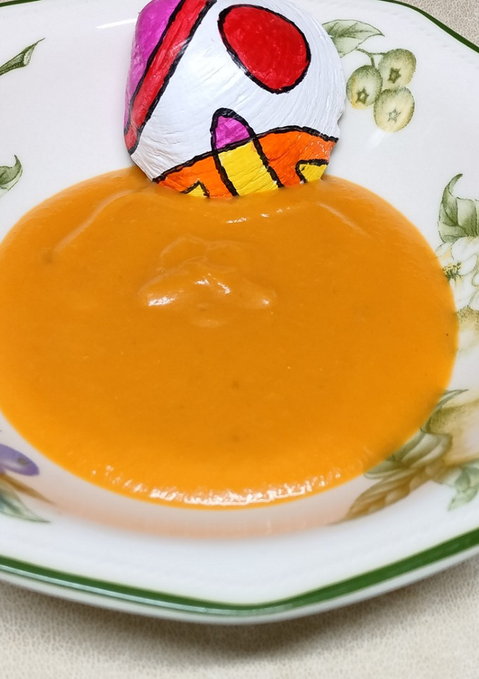 Una foto de Crema de calabaza y batata en olla a presión