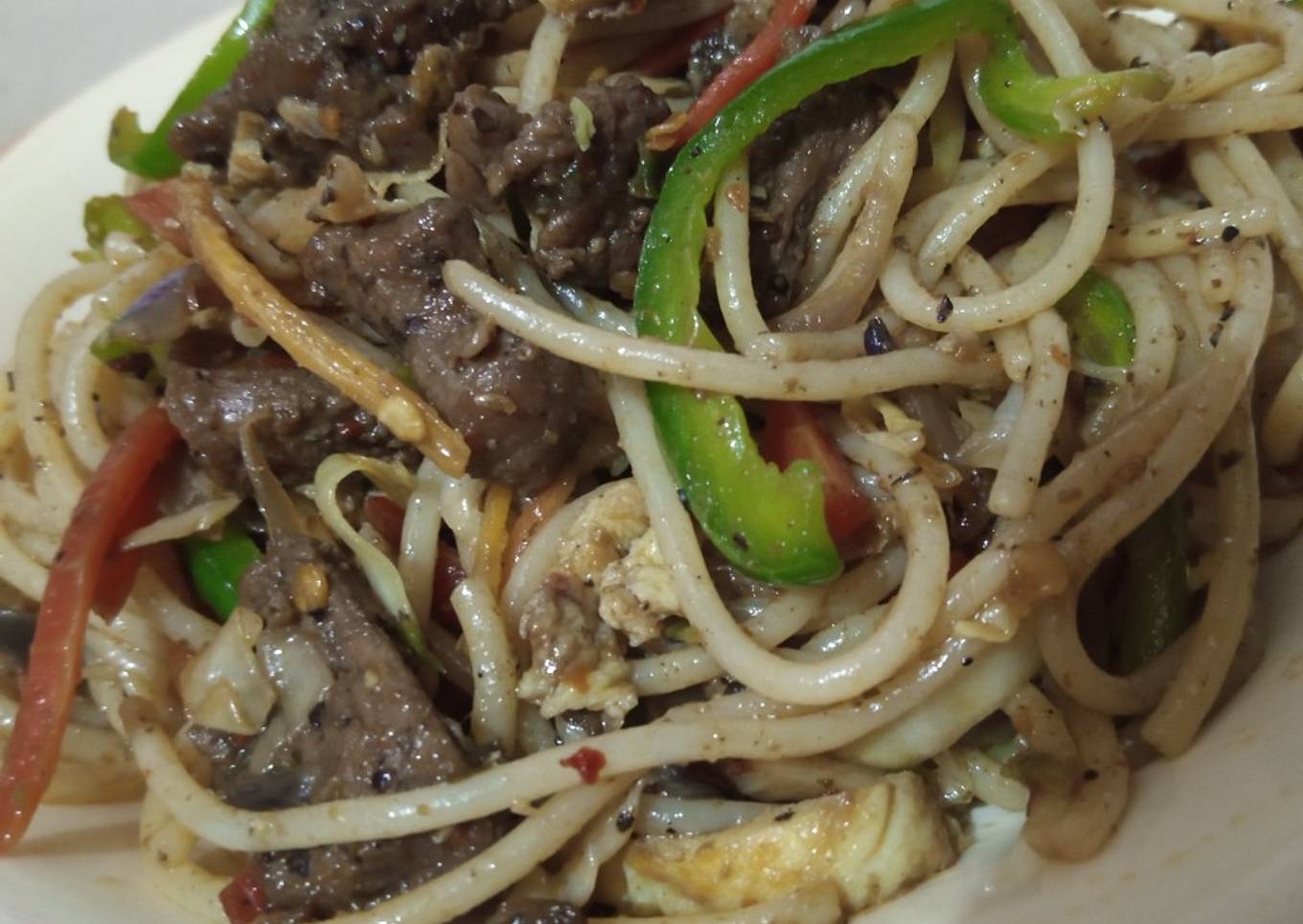 Beef chowmein (fajita)