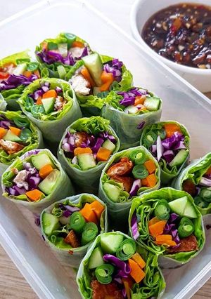 A picture of Vegetarian Spring Rolls.