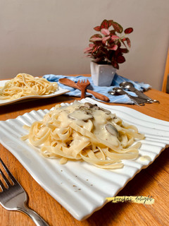 Foto resep Creamy Mushroom Fettuccine
