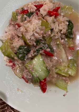 Foto resep Tumis tuna sawi jamur