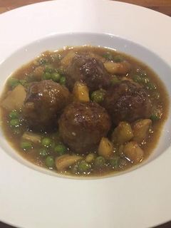 Una foto de Albóndigas con sepia