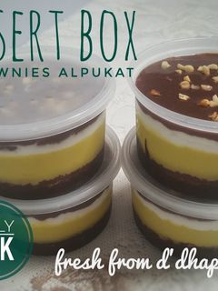 Foto resep Dessert Box Brownies Alpukat