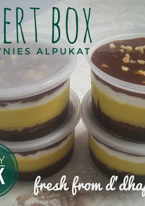 Foto resep Dessert Box Brownies Alpukat