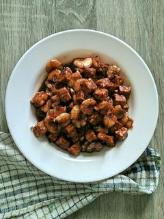 Foto resep Udang Tempe Saos Kecap Pedas