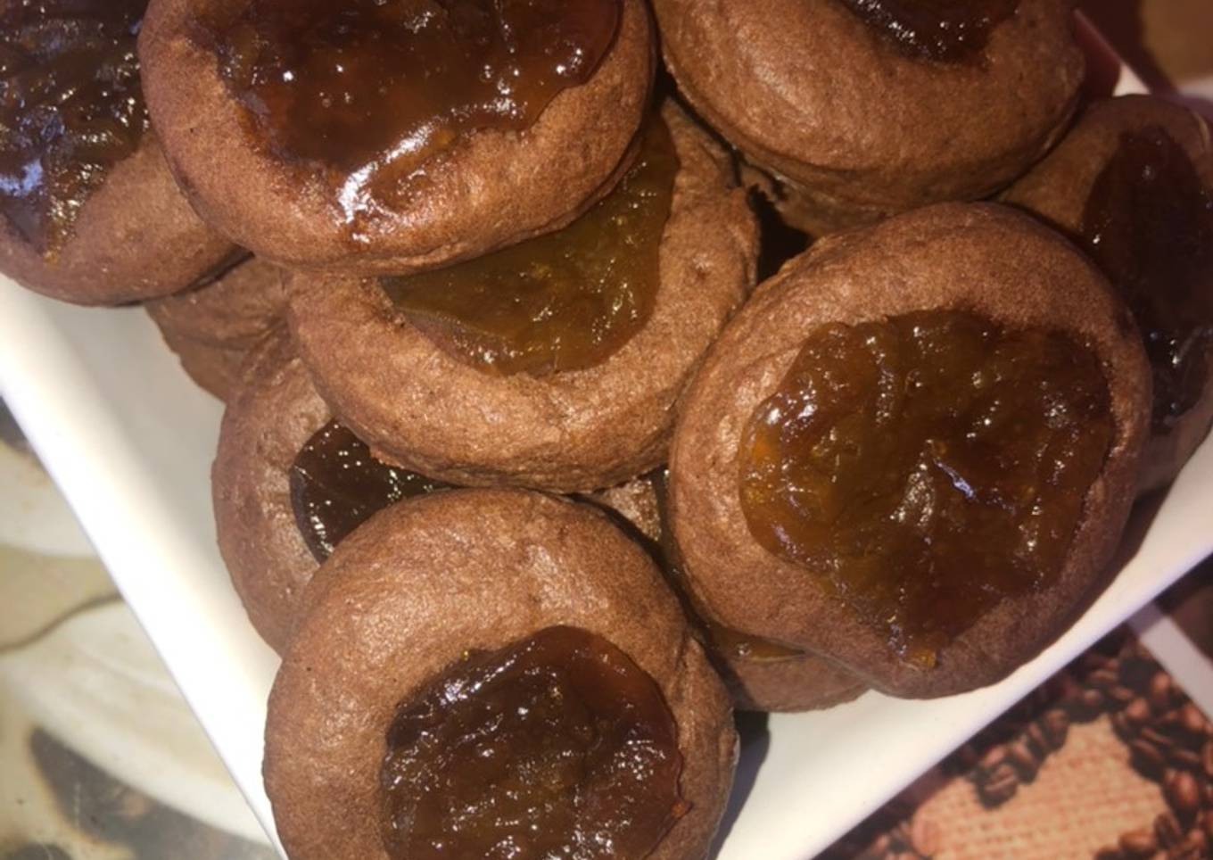 Pepas de chocolate, con dulce de batata con chocolate😋😋😋
