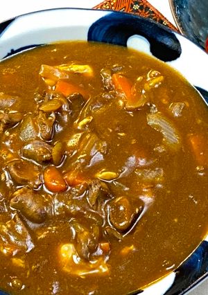 A picture of Chicken Heart in Japanese Curry.