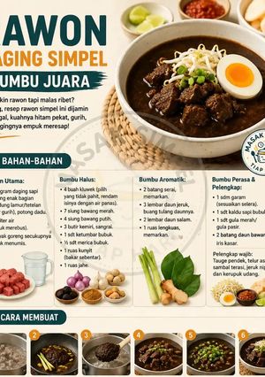 Foto resep Rawon Daging Simpel Bumbu Juara