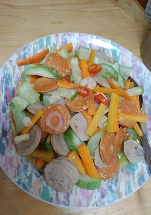 Foto resep Timun Wortel Sosis Baso Asam Manis Pedas