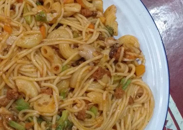 Resep Spageti sayur masak goreng ☺️, Lezat