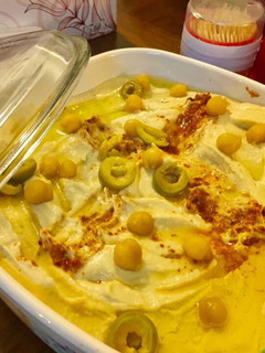A picture of Homemade Hummus.
