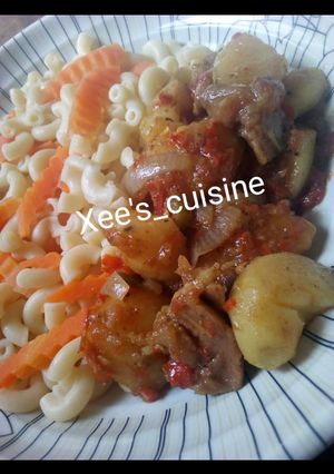 A picture of Macaroni da miyar dankali.