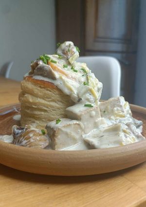 Une photo de 🌿Bouchée à la reine au tofu fumé