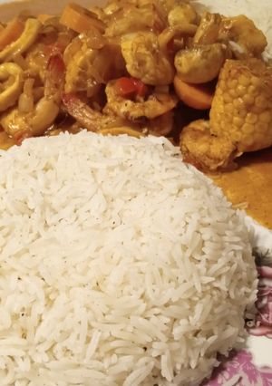 صورة لوصفة أرز بسمتي مع هال وبهار أسود