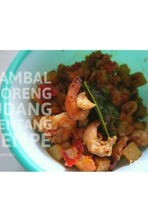 Foto resep Sambal goreng udang kentang tempe