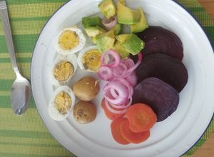 Una foto de Ensalada rica vegetariana