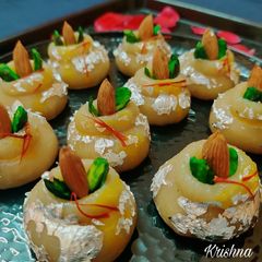 A picture of KAJU cashew kalash sweets.