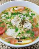 Canh nấm kim châm nấu thịt viên