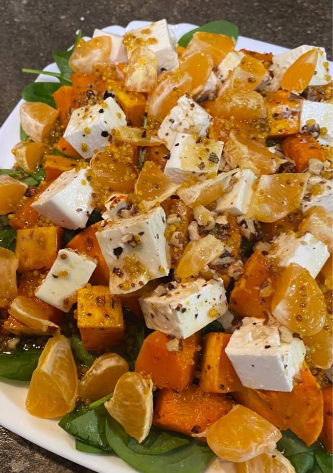 Салат з гарбузом та мандаринами🍊
