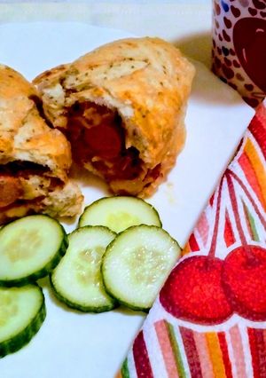 Virslivel töltött buci recept fotója