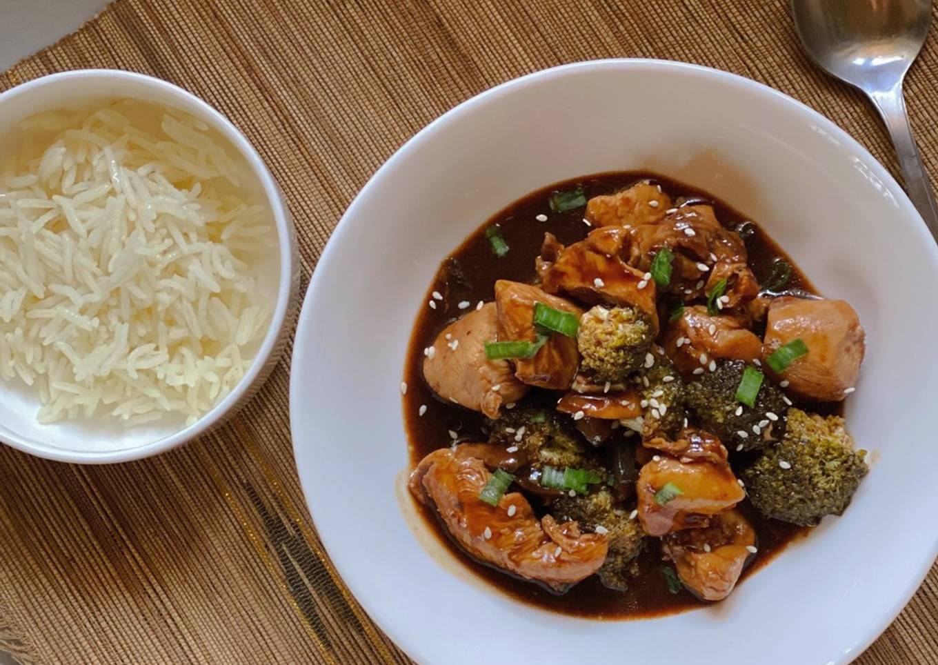 Teriyaki Chicken with Broccoli & Mushrooms