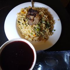 A picture of Dafadukan shinkafa with sobo.