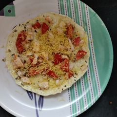 A picture of Papad chat.