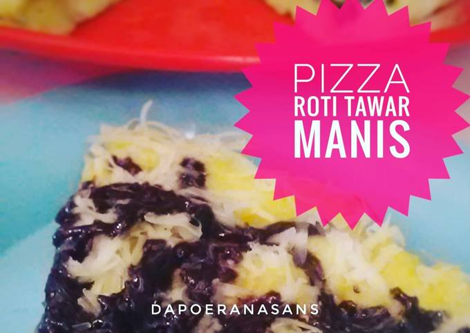 Pizza roti tawar manis