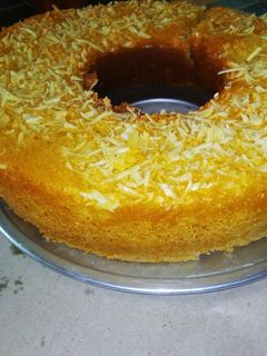 Foto resep Bolu tape tabur keju sederhana