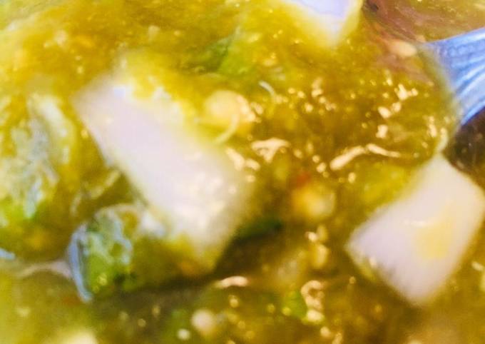 Salsa verde de nopal Receta de Ruth Pielcanela Rosas- Cookpad