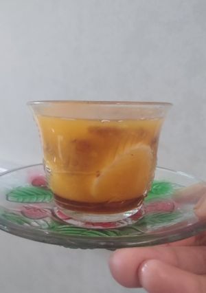 Foto resep Sari jeruk topping kurma pisang