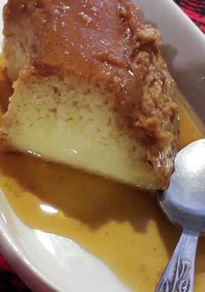 Una foto de Flan de Huevo Casero sin azúcar (y sin horno)