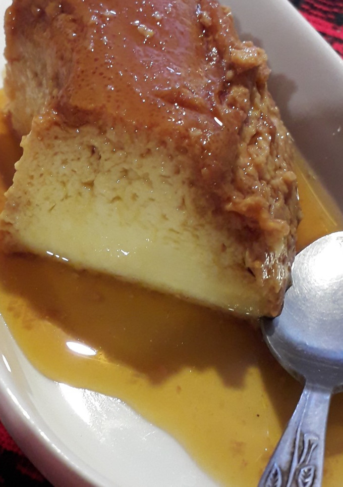Una foto de Flan de Huevo Casero sin azúcar (y sin horno)