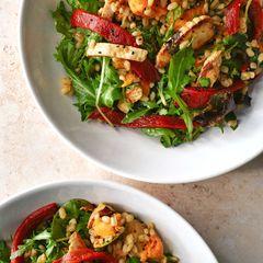 A picture of Pearl Barley, Chicken & Sweet Potato Salad.