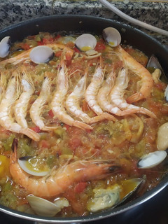 A picture of Seafood Paella.