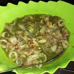 A picture of Cumi kukus cabe rawit ijo.