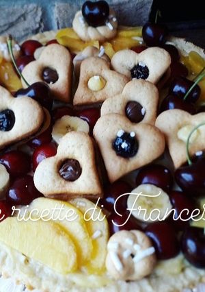 Foto di Torta di crema e frutta