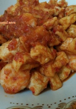 Foto resep Tumis tahu udang pedas manis