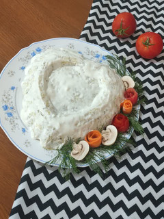 عکسی از دستور سالاد الویه بدون مرغ