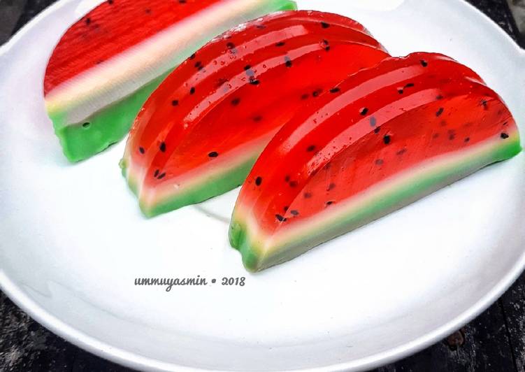 Watermelon Pudding (Puding Semangka)