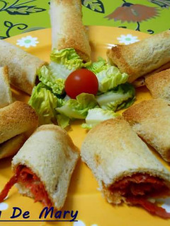 Una foto de Rollitos de chorizo y queso