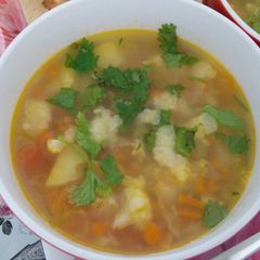 Winter mix veg soup A picture of Winter mix veg soup.