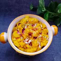 गोल्डन मिल्क सूजी हलवा(Golden milk suji halwa recipe in hindi)-レシピのメイン写真
