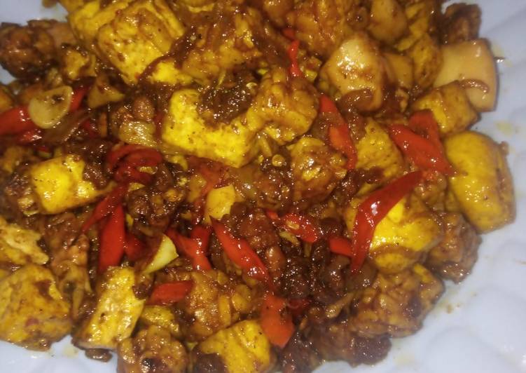 Resep Cumi asin feat tahu tempe pake bumbu nasgor pronas Anti Gagal