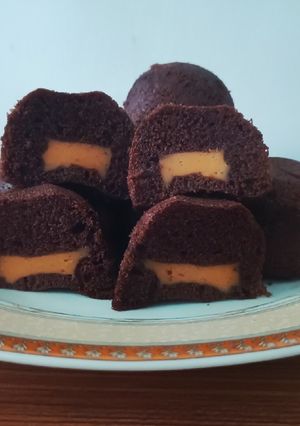 Foto resep Bakpia Kukus Cokelat Isi Keju (Brownies Kukus Keju)