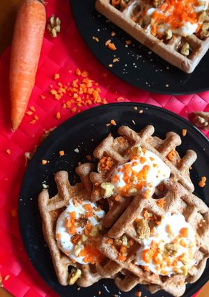 Una foto de Gofres Carrot Cake fit