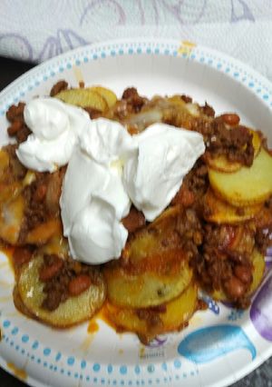 A picture of Loaded Potato Nachos.