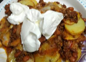 Popular Cuisine Loaded Potato Nachos Restaurant Style Popular Cuisine Loaded Potato Nachos Restaurant Style