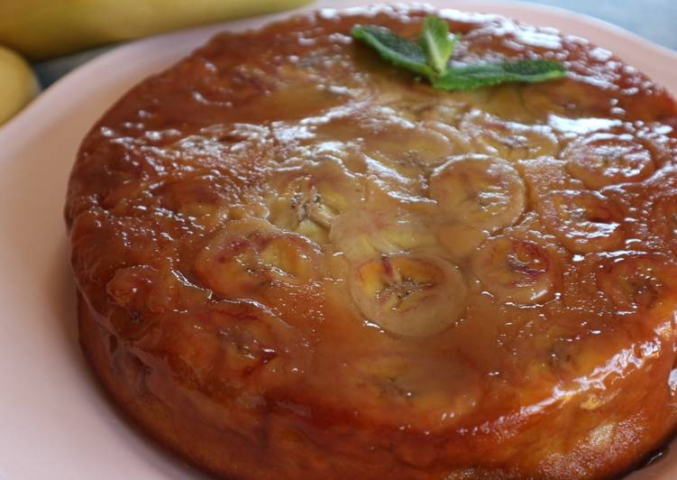 Bizcocho de plátano y caramelo