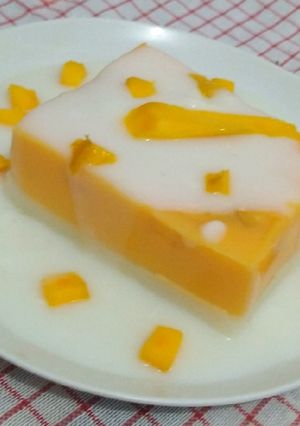 Foto resep Puding roti mangga lychee